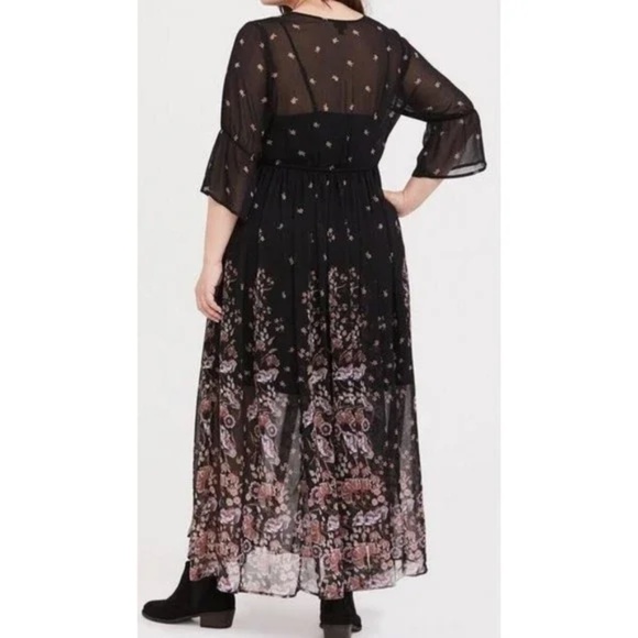 torrid Dresses & Skirts - Torrid Floral Chiffon Shirt Dress Size 2X